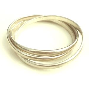 Silver Tiffany & Co. Triple Rolling bangle